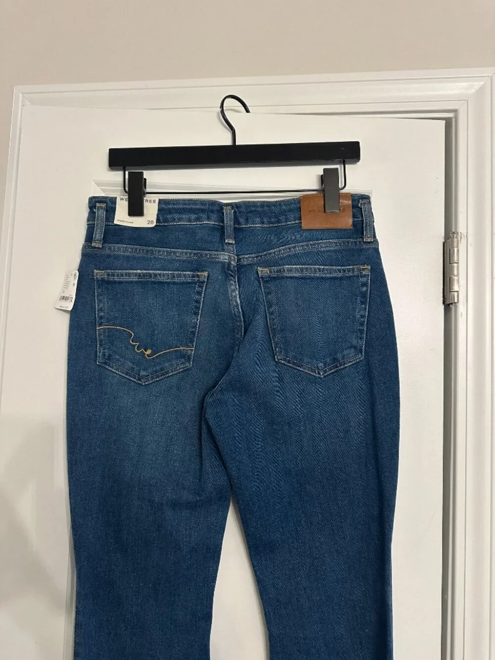 FREE PEOPLE Emre Low-Rise Flare Jeans in Daisy Blue Size US 28 NWT
